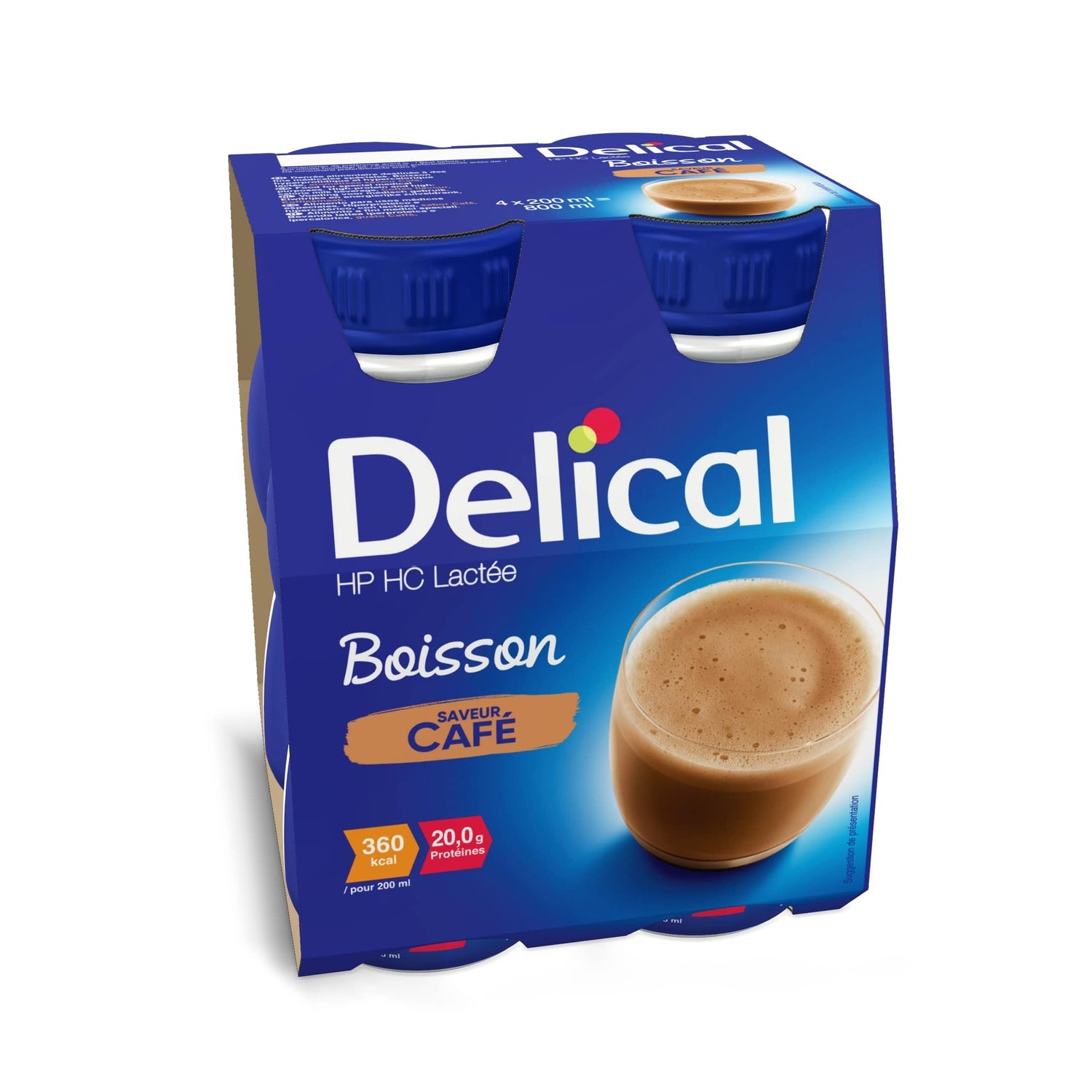 Lactalis 1Delical Milk Drink HPHC Caf 200 ml lote de 4