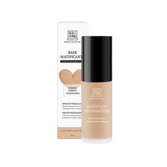 Soivre Cosmetics Base Maquillaje Matificante Claro-Medio 30ml