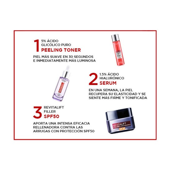 L'Oréal Revitalift Tónico Efecto Peeling Ácido Glicólico 180ml