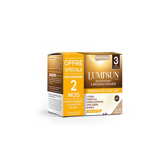 Nat&Form Pack Lumisun Preparador Solar 2x30 Perlas