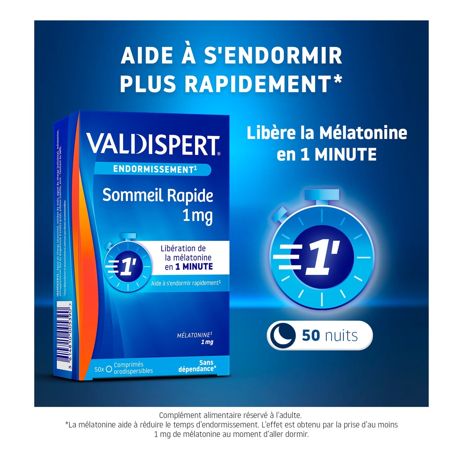 Valdispert Sueño Rápido 1mg 50comp