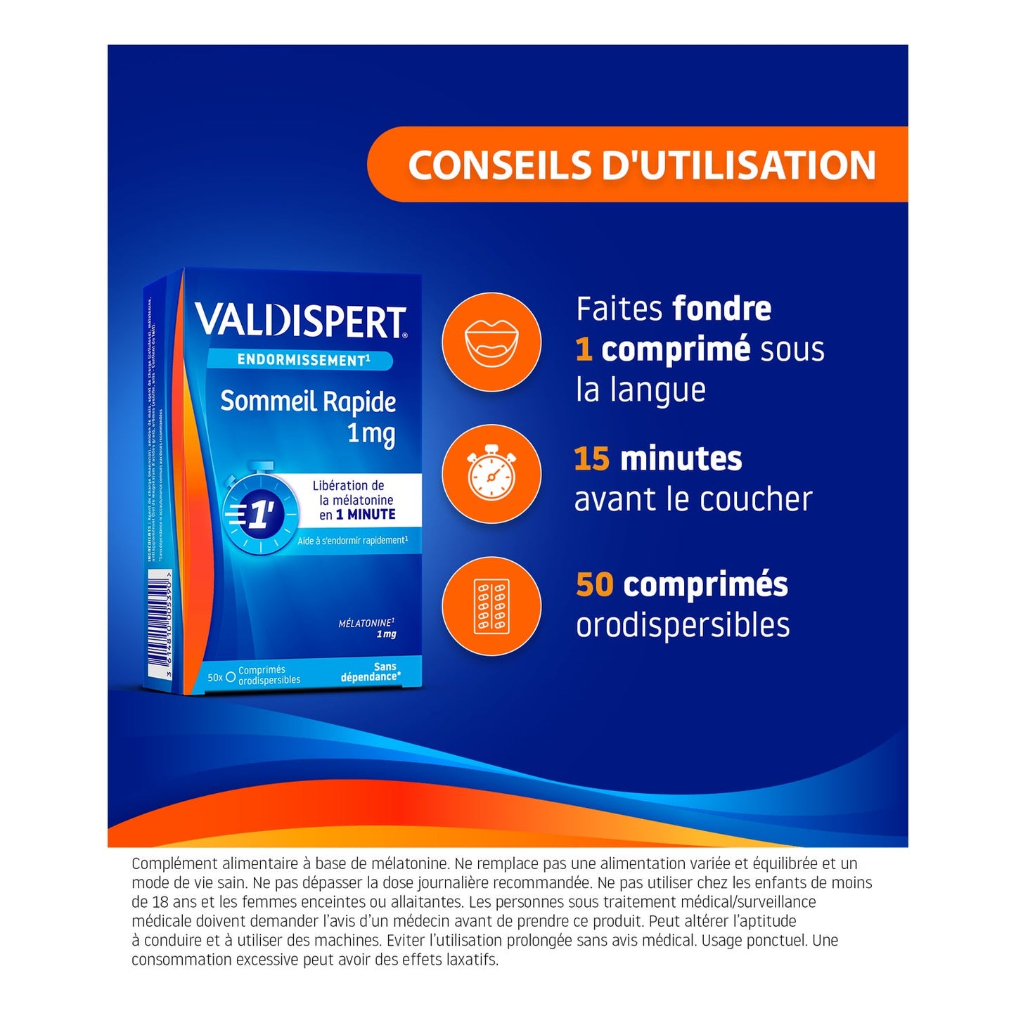 Valdispert Sueño Rápido 1mg 50comp