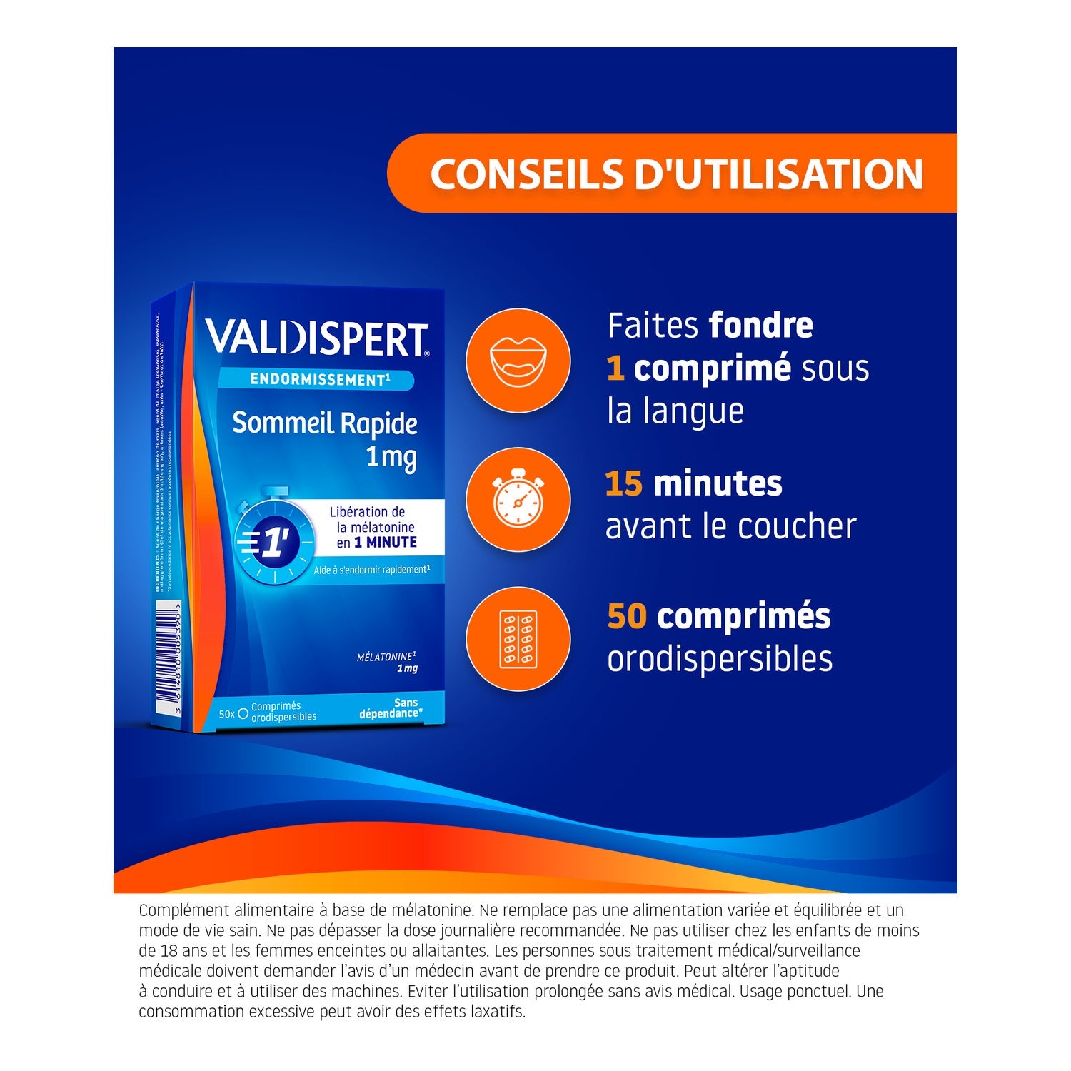 Valdispert Sueño Rápido 1mg 50comp