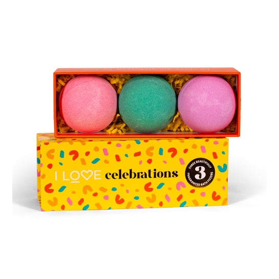 I Love Celebration Set Bombas de Baño 3 uds