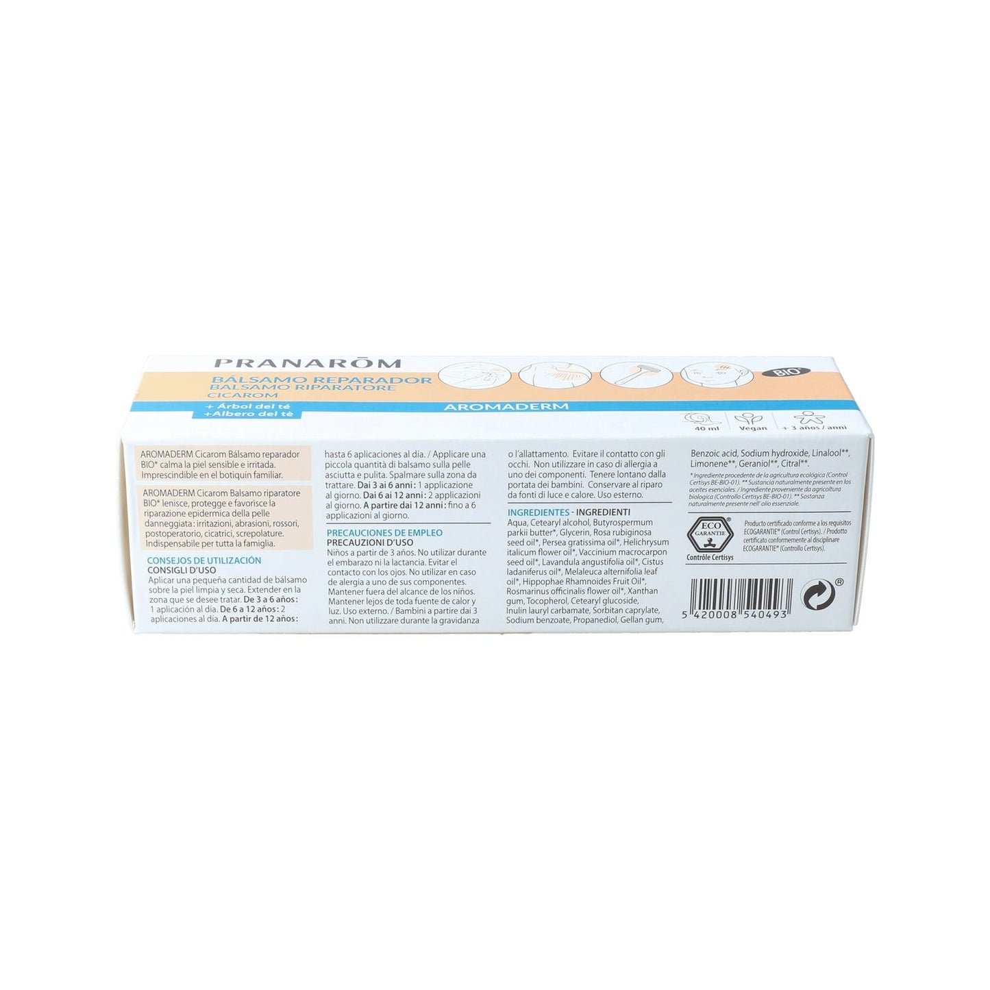 Pranarôm Aromaderm Cicarom Bálsamo Reparador BIO 40ml