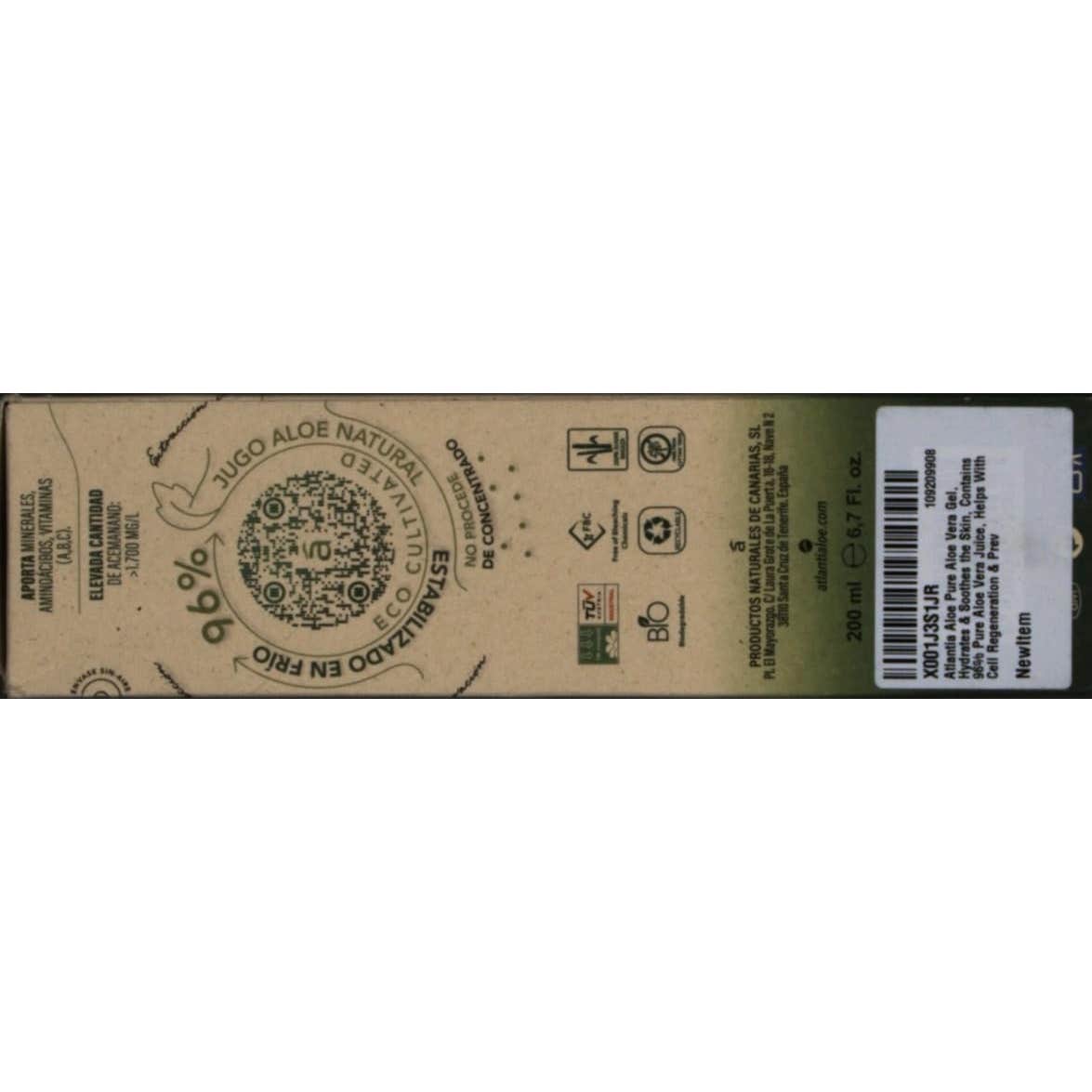 Atlantia gel de aloe 96% 200ml
