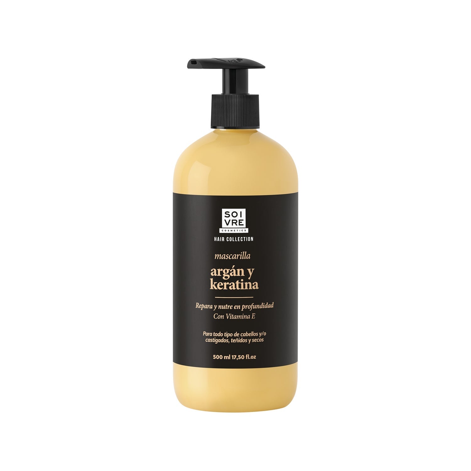 Soivre mascarilla capilar nutritiva aceite de argán y keratina 500ml