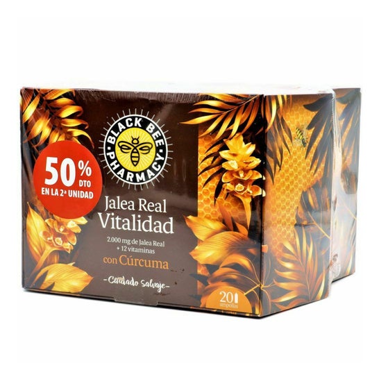 Black bee Pack jalea realvitalidad cúrcuma 2 x 20 ampollas