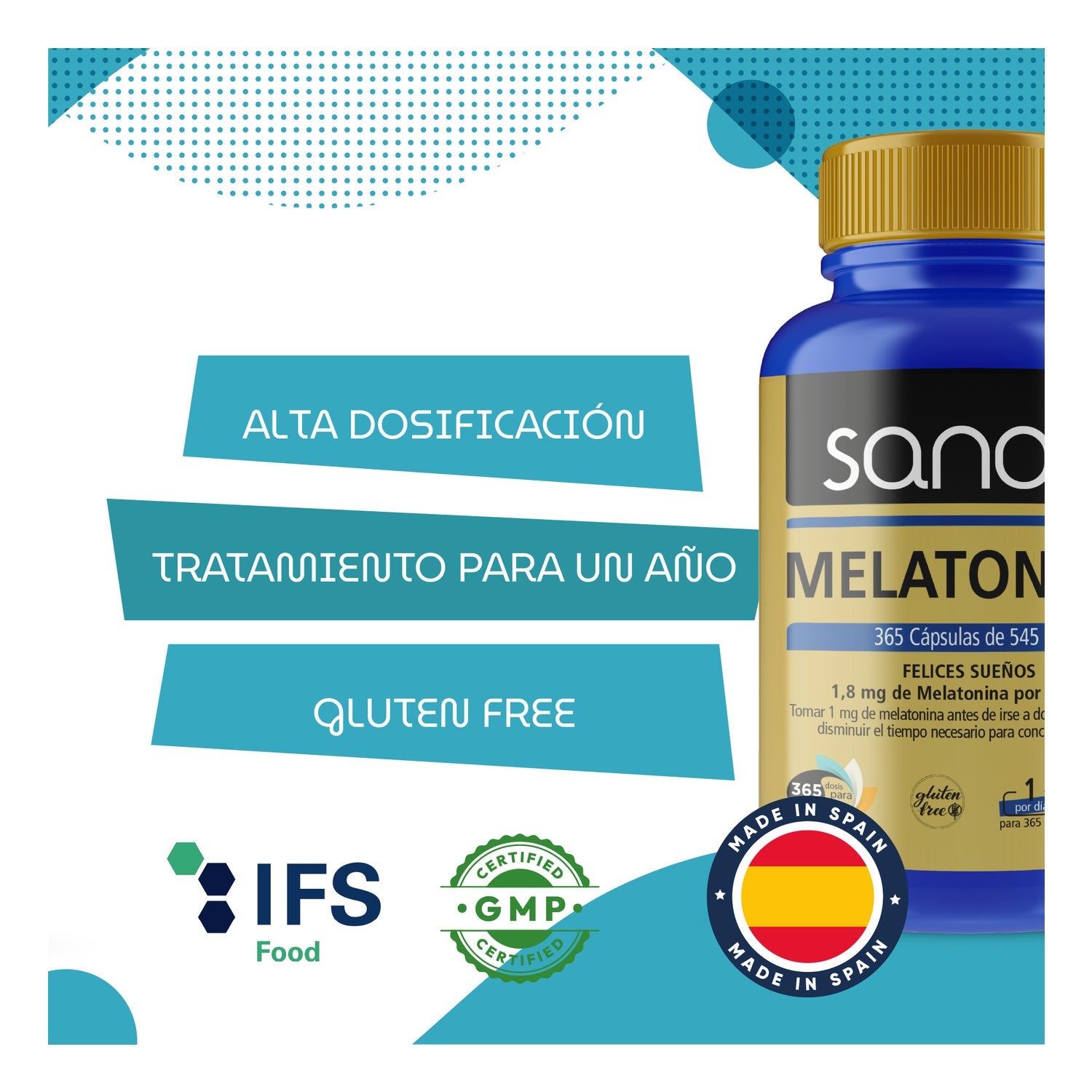 Sanon Melatonina 365caps
