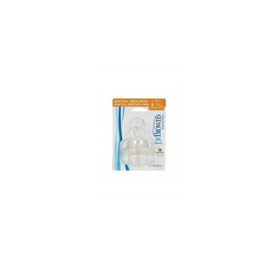 Dr Brown's Natural Flow tetina silicona boca y estándar 2uds