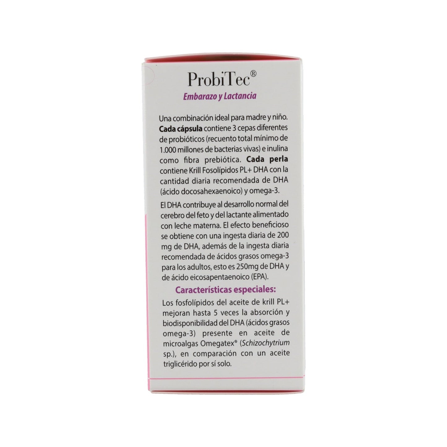 100% Natural Probitec Embarazo Y Lactancia 30 cápsulas