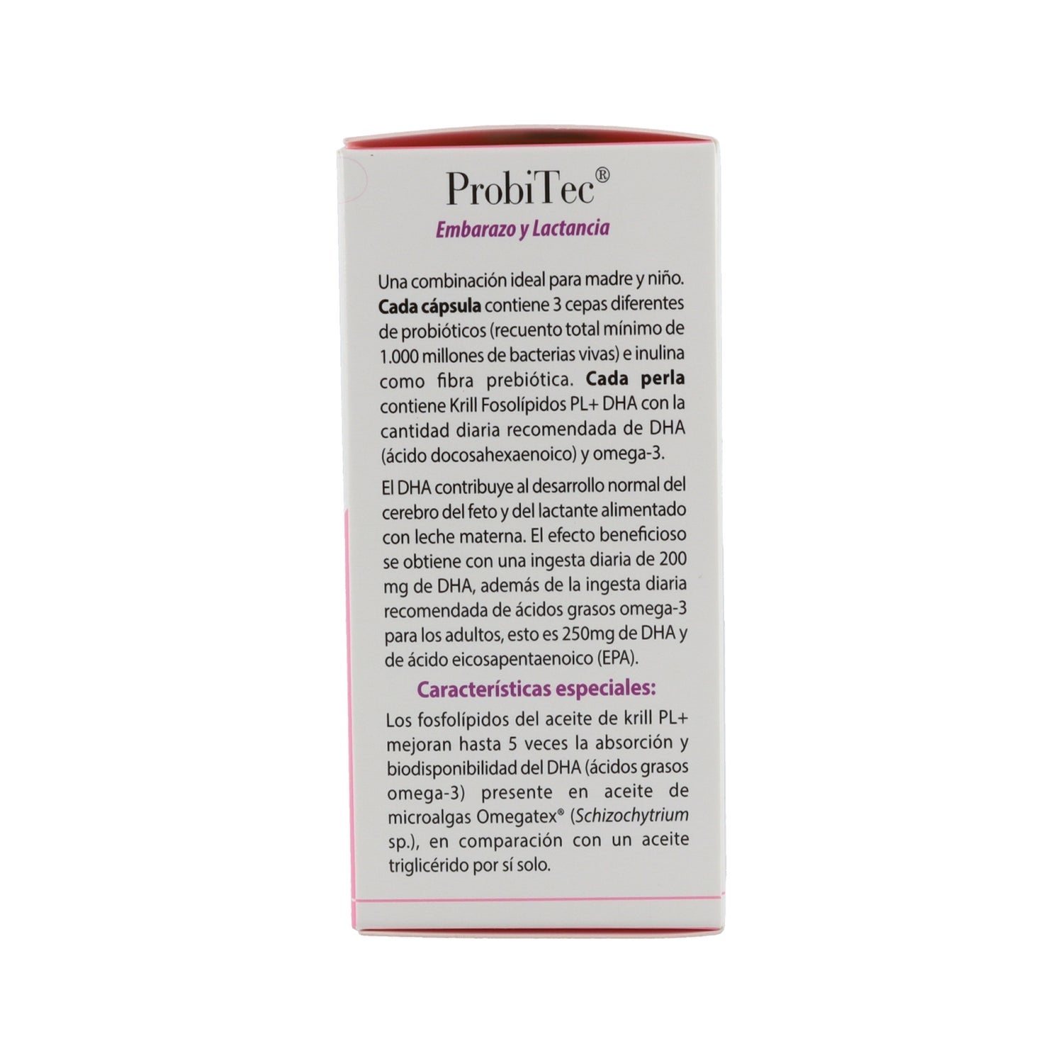 100% Natural Probitec Embarazo Y Lactancia 30 cápsulas