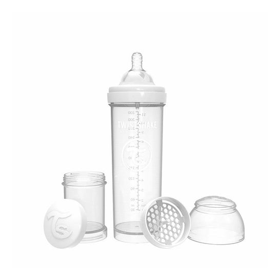Twistshake Biberon Anticolico 330ml Blanco