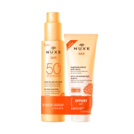 Nuxe Sun Spray Solar Delicioso SPF50 150ml + Champú-Gel de Ducha After Sun 100ml