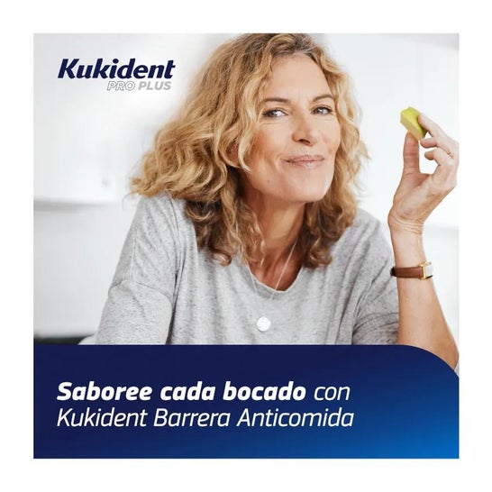 Kukident Pro Plus Barrera Anti-Comida sin Sabor 57g