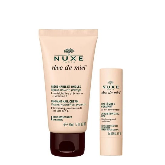 Nuxe Rêve de Miel Crema de Manos y Uñas 30ml + Stick de Labios Hidratante 4g