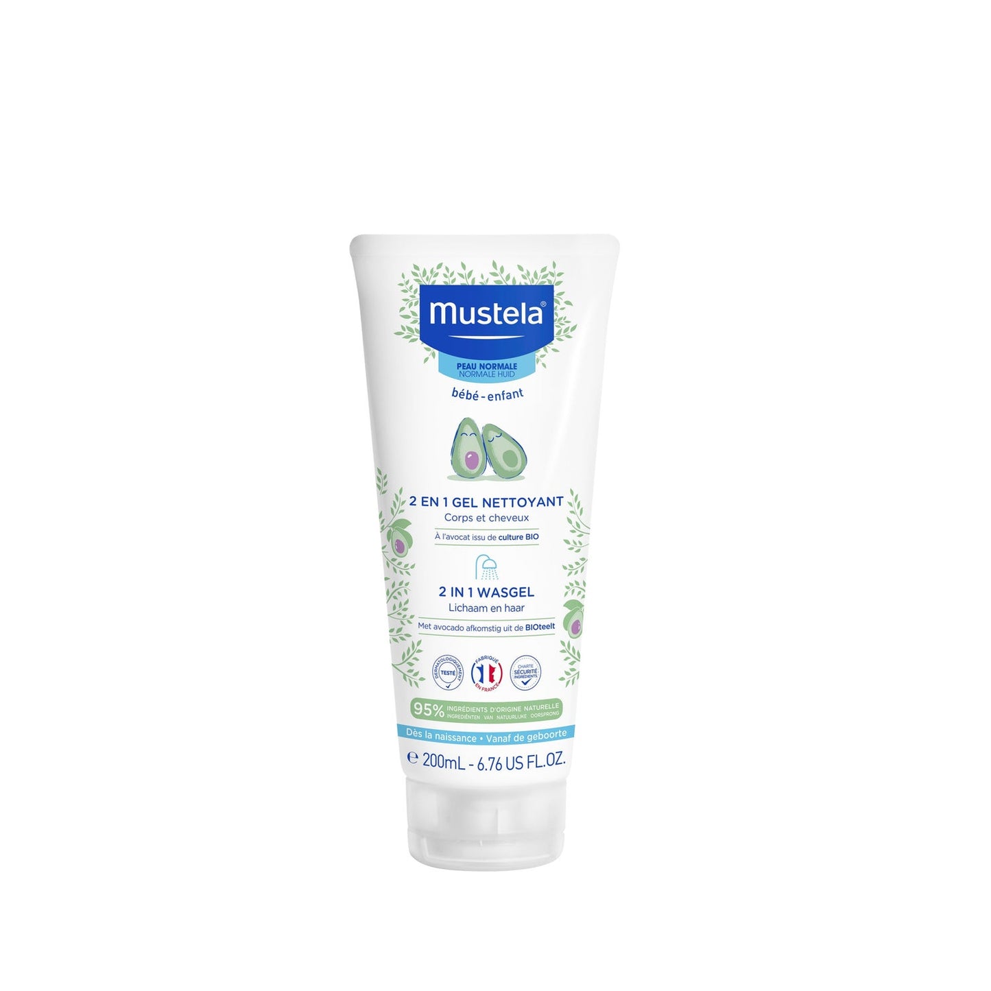 Mustela Gel de Limpieza 2 en 1 Cabello y Cuerpo 200 Ml