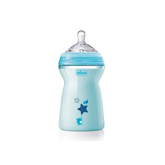 Chicco Biberón Natural Feeling Azul Flujo Rápido 330ml