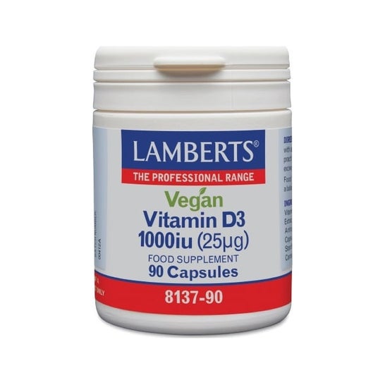 Lamberts Vitamina D3 Vegana 1000 Ui (25 µg) 90 Cápsulas