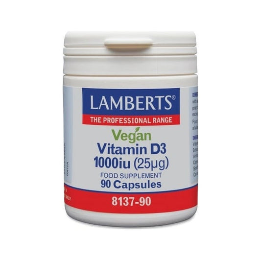 Lamberts Vitamina D3 Vegana 1000 Ui (25 µg) 90 Cápsulas