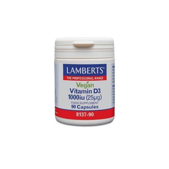 Lamberts Vitamina D3 Vegana 1000 Ui (25 µg) 90 Cápsulas