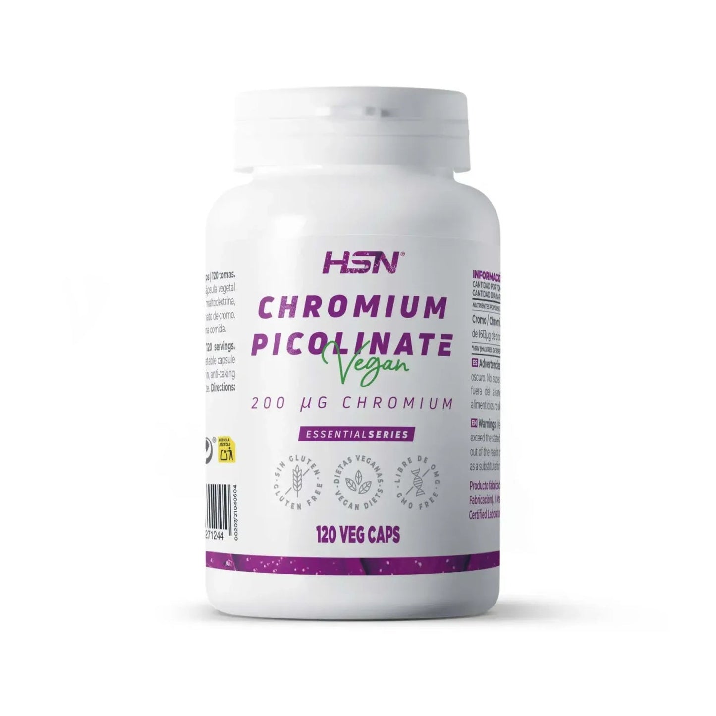 HSN Picolinato de Cromo 200mcg 120vcaps
