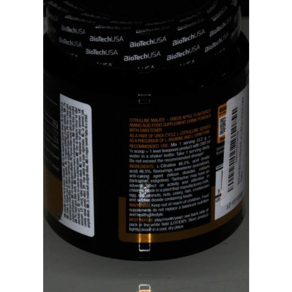 BioTech USA Citrulline Malate Powder Green Apple 300g