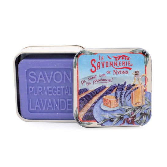 La Savonnerie de Nyons Jabón Lata Metal Campos de Lavanda 100 g