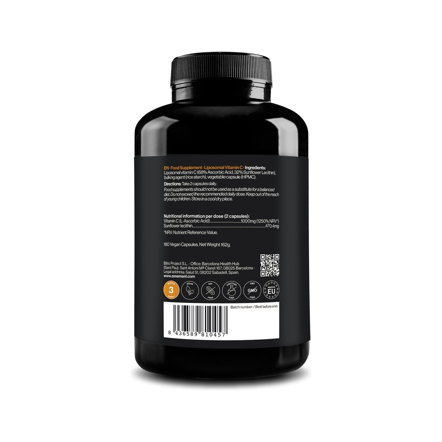 Zenement Vitamina C Liposomal 1000mg 180vcaps
