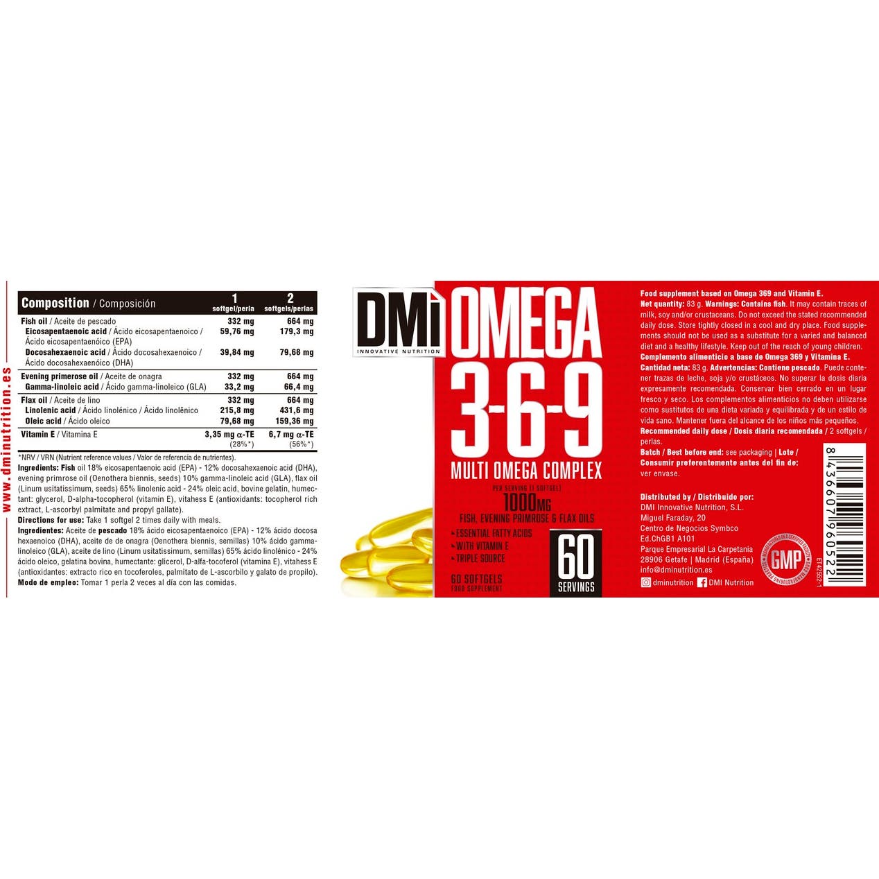 DMI Nutrition Omega 3-6-9 60 Perlas