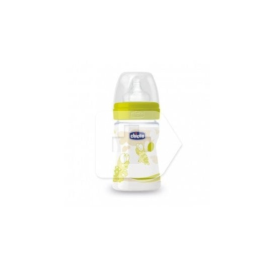 Chicco® biberón tetina silicona Boca ancha flujo normal talla 1 150ml