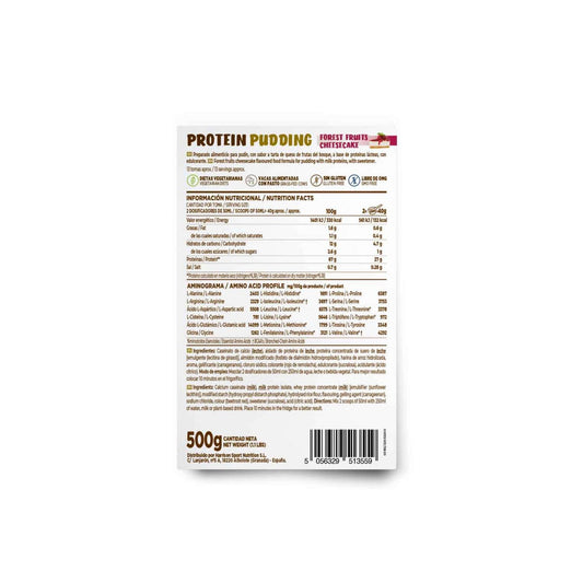 HSN Pudding Proteico 2.0 Tarta de Queso de Frutas del Bosque 500g