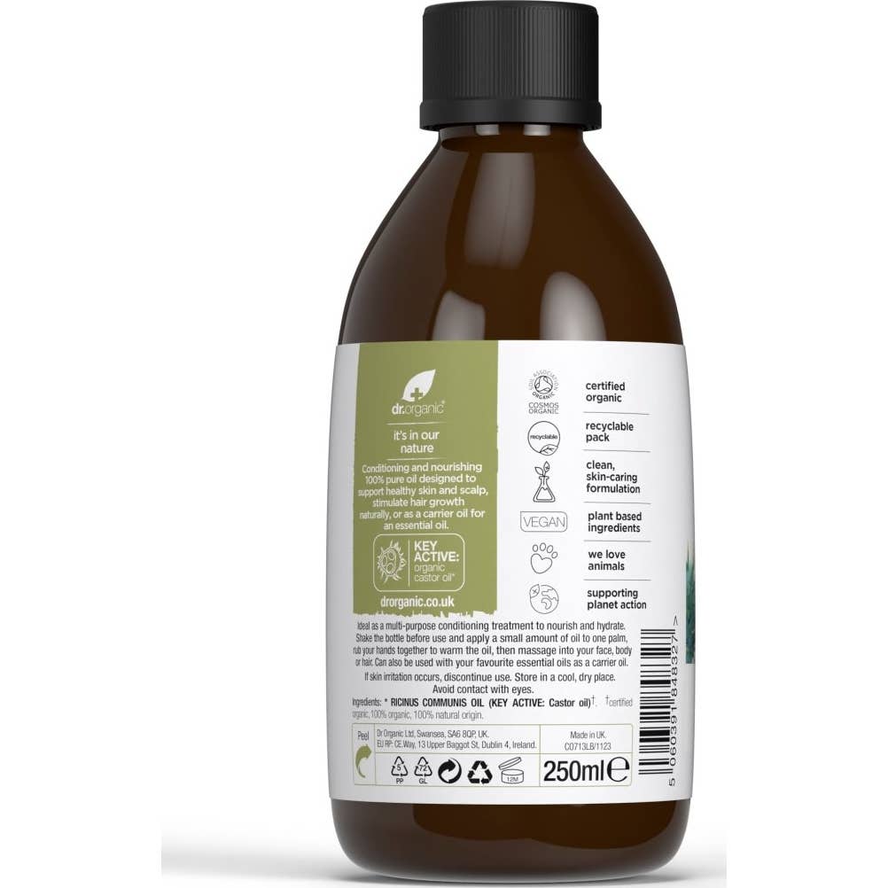 Dr. Organic Aceite de Ricino 100% Puro 250ml