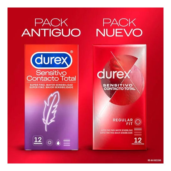 Durex Sensitivo Contacto Total Preservativos 12uds