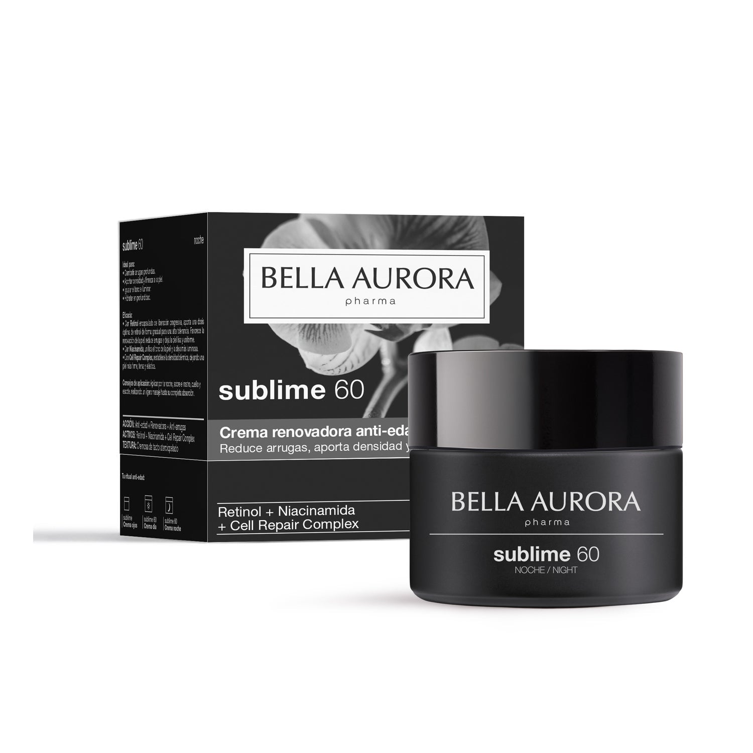 Bella Aurora Sublime 60 Crema Noche Renovadora Anti-Edad +60 años 50ml