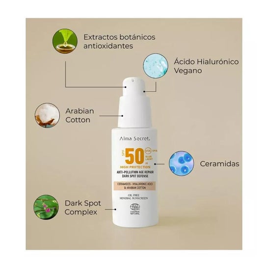 Alma Secret Solar Crema Facial con Color Spf50 Sand 50ml