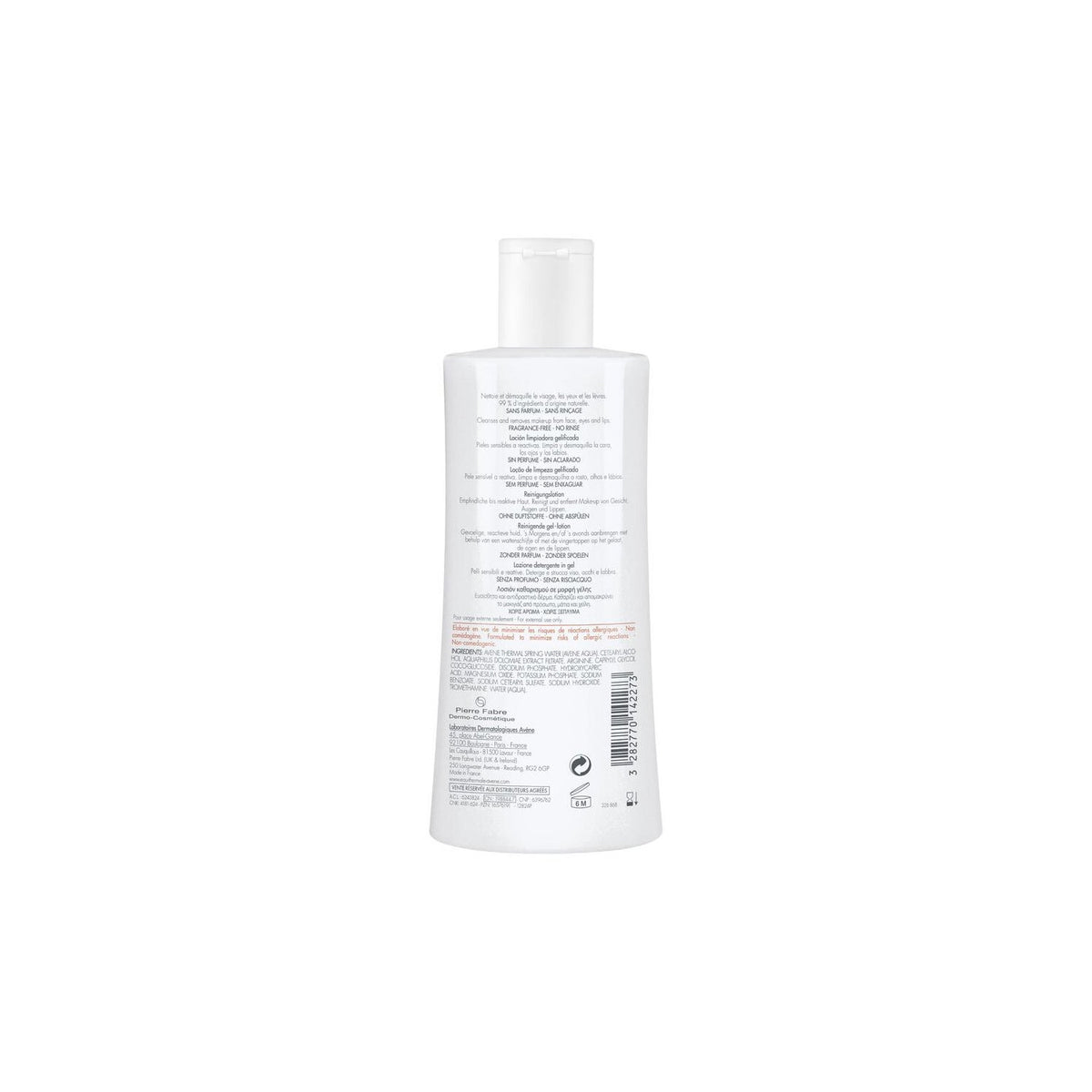 Avène Tolerance Control Loción Limpiadora Gelificada 400ml