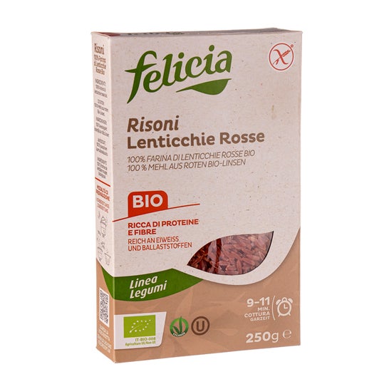 Felicia Bio Risoni Lentejas Rojas 250 g