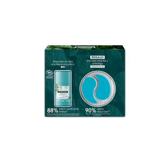 Klorane Mascarilla en Stick Purificante a la Menta BIO 50 ml + Parches Alisantes Antifatiga