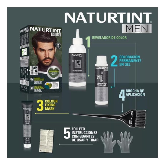 Naturtint Kit Tinte Men 3N Castaño Oscuro