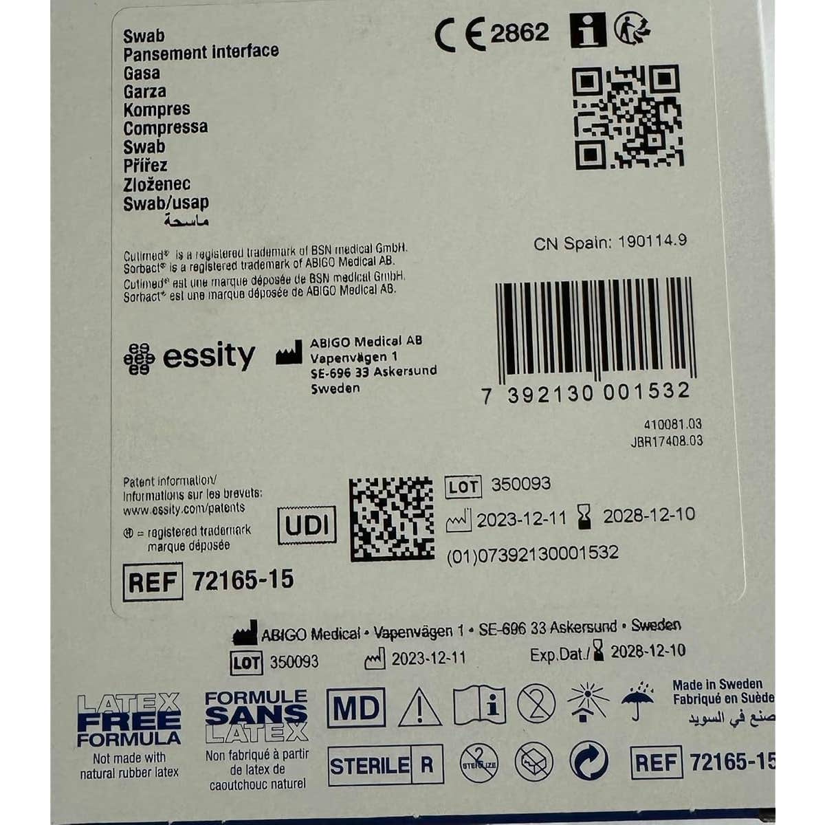 Bsn Medical Cutimed Sorbact Gasa 7x9cm 5uds