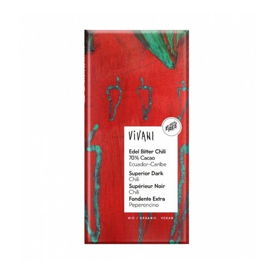 Vivani Chocolate Negro 70% con Chili Bio 100g