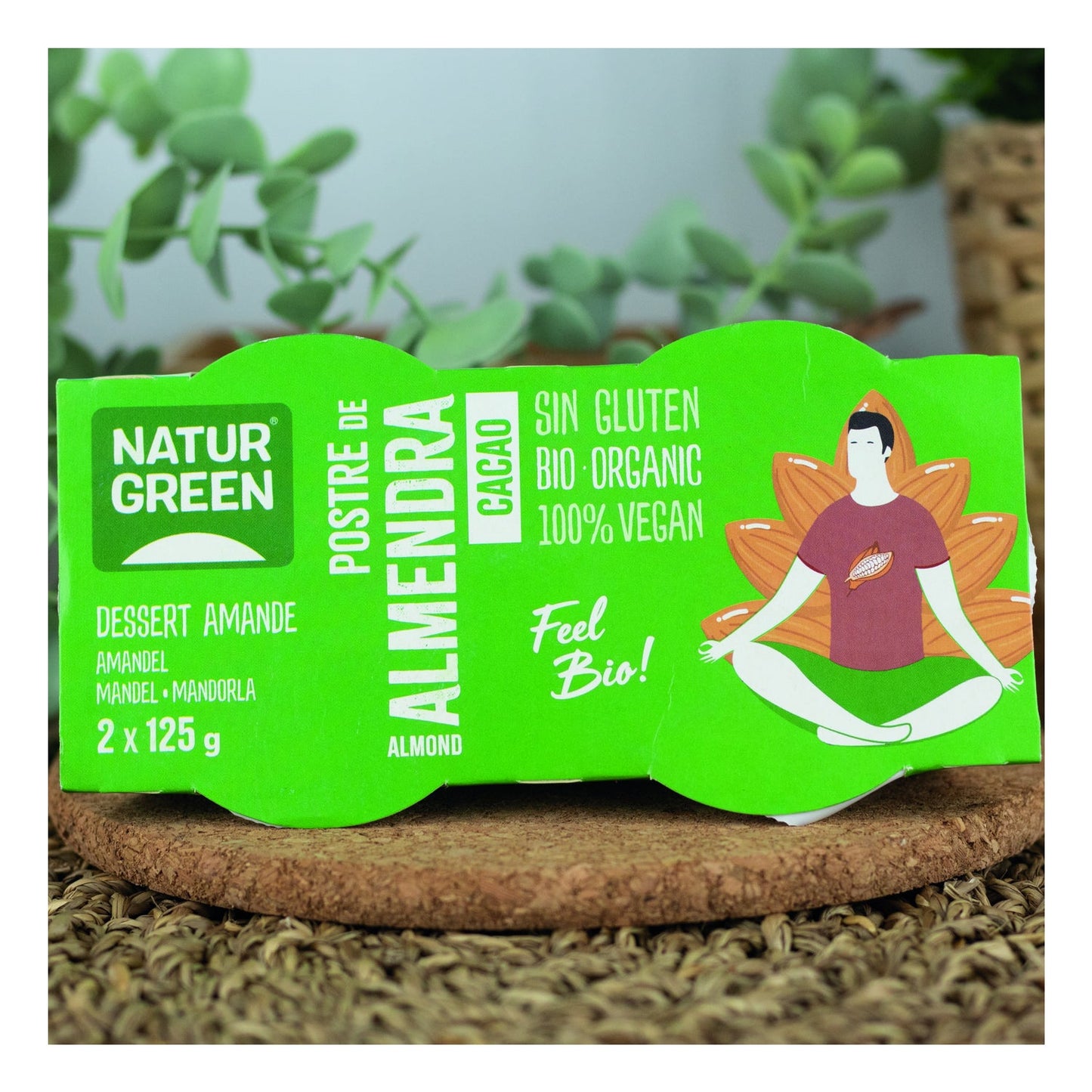 Naturgreen Postre Ecológico De Almendra Y Cacao (2x125 G)