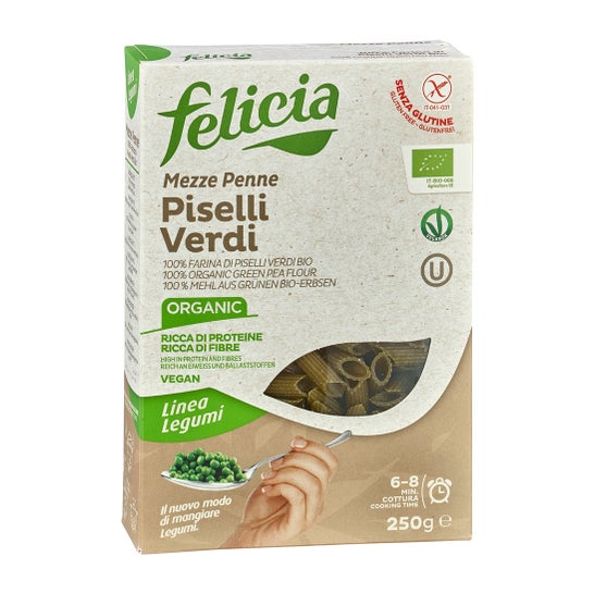 Felicia Pasta Mezze Penne Guisantes Bio 250 g