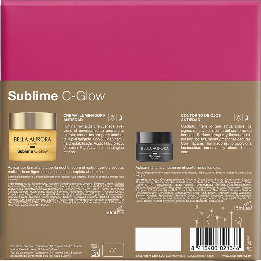 Bella Aurora Pack Sublime C Glow 50 ml + Contorno Ojos 15 ml