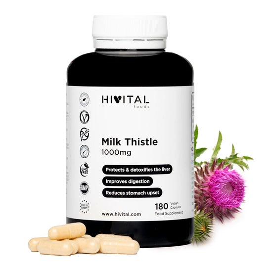 Hivital Foods Cardo Mariano 1000 mg 180 cáps veganas (6 meses)