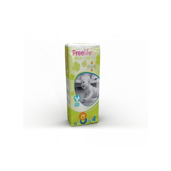 Bebé Cash Freelife pañales talla 4 50uds