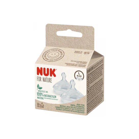 Nuk for Nature Tetina Silicona T L 2 uds