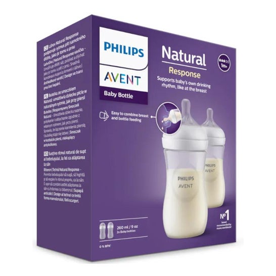 Philips Avent Biberón Anti-Cólico Natural Response 3-6 meses 2x260ml