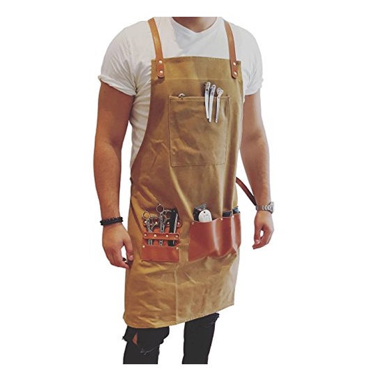 Dapper Dan Delantal Barbero Color Tierra